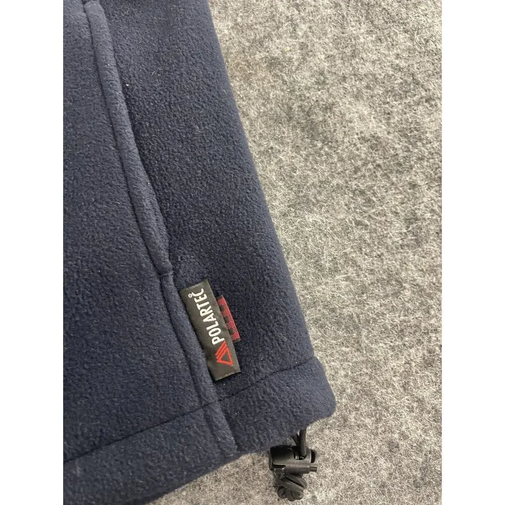 Woolrich Vest Mens Medium Blue Fleece Polartec Sleeveless Sweater Jacket N233